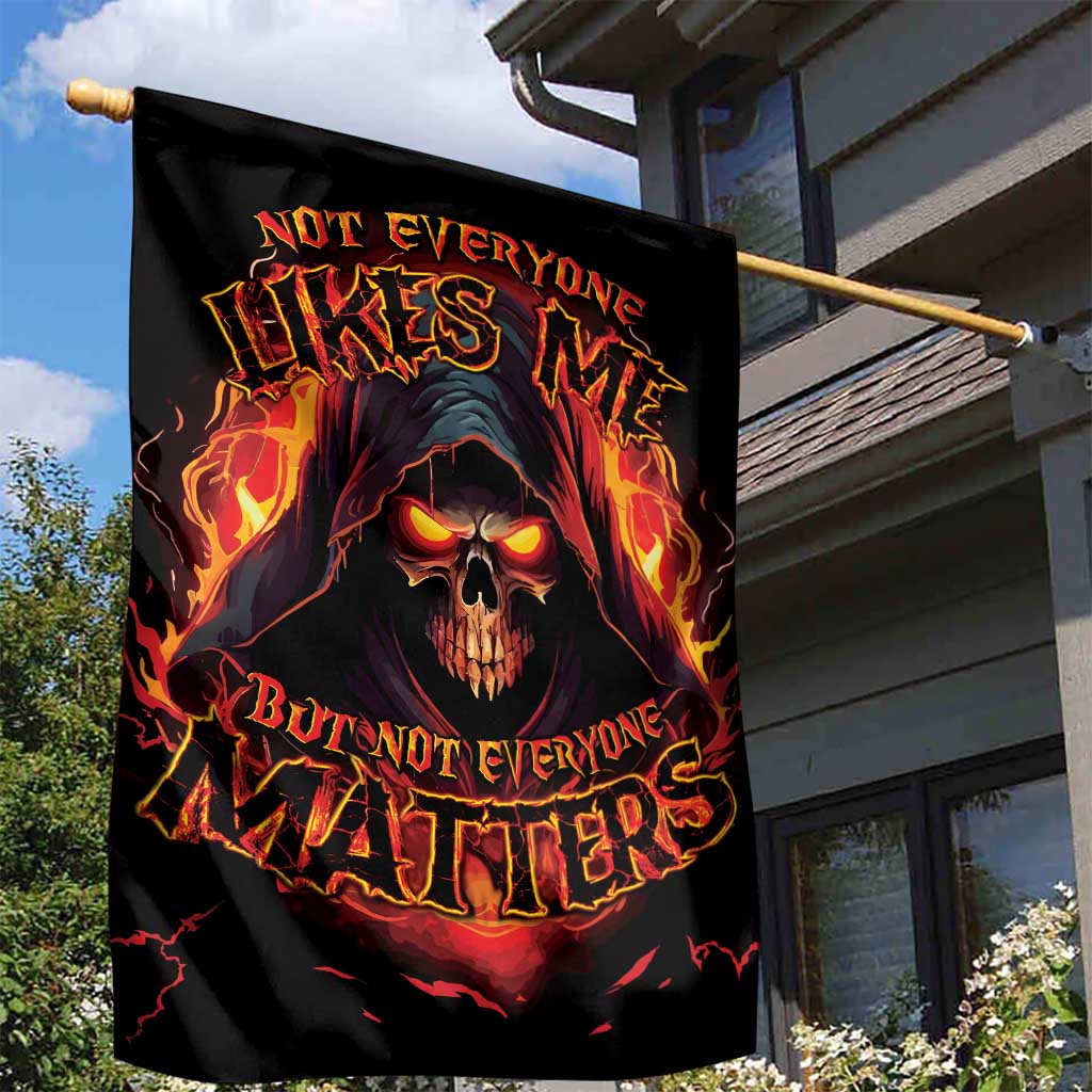 Not Everyone Likes Me Skull Reaper Garden Flag - Wonder Print Shop