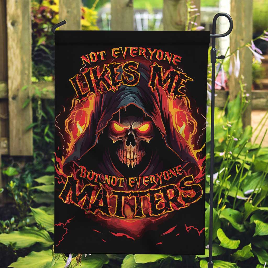Not Everyone Likes Me Skull Reaper Garden Flag - Wonder Print Shop