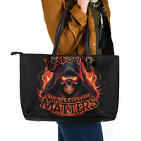 Not Everyone Likes Me Skull Reaper Leather Tote Bag - Wonder Print Shop