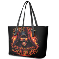 Not Everyone Likes Me Skull Reaper Leather Tote Bag - Wonder Print Shop