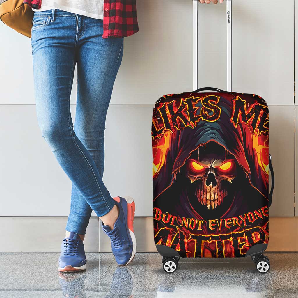 Not Everyone Likes Me Skull Reaper Luggage Cover - Wonder Print Shop