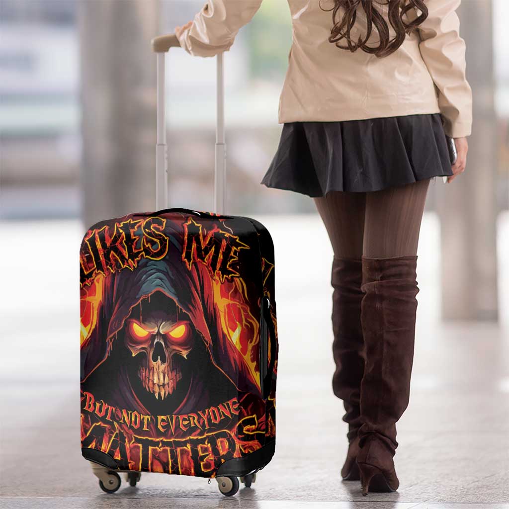 Not Everyone Likes Me Skull Reaper Luggage Cover - Wonder Print Shop