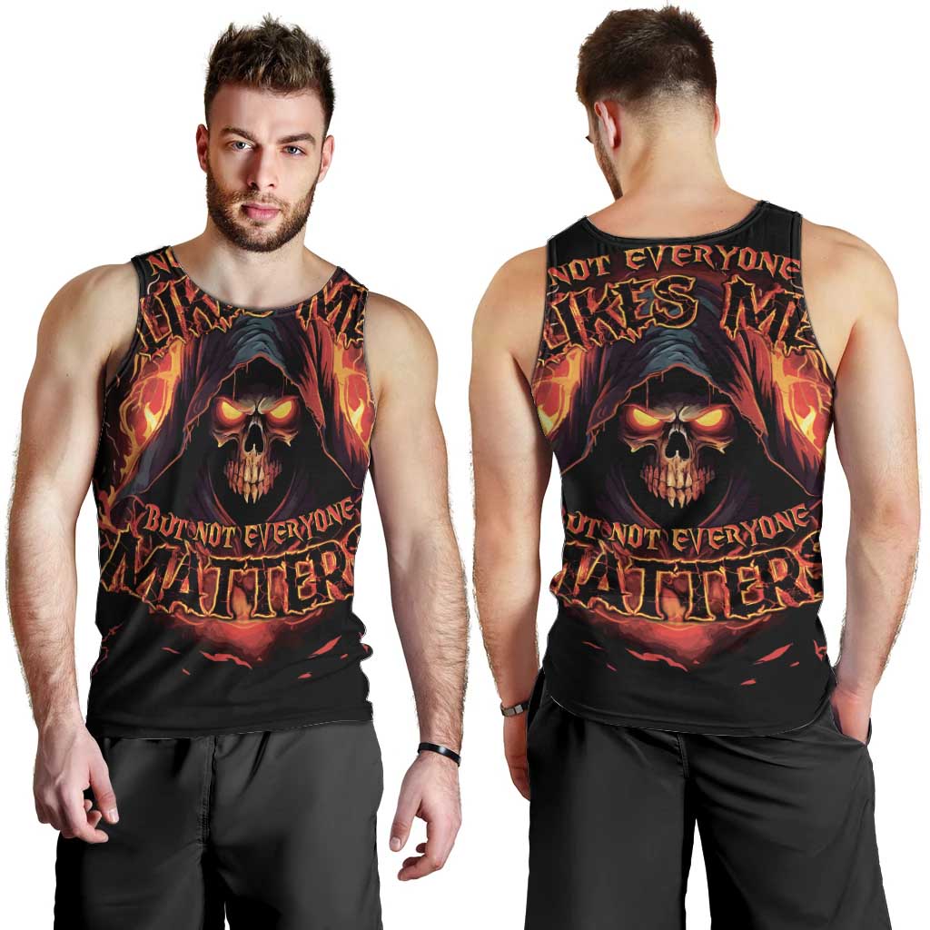 Not Everyone Likes Me Skull Reaper Men Tank Top - Wonder Print Shop