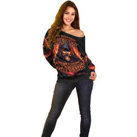 Not Everyone Likes Me Skull Reaper Off Shoulder Sweater - Wonder Print Shop