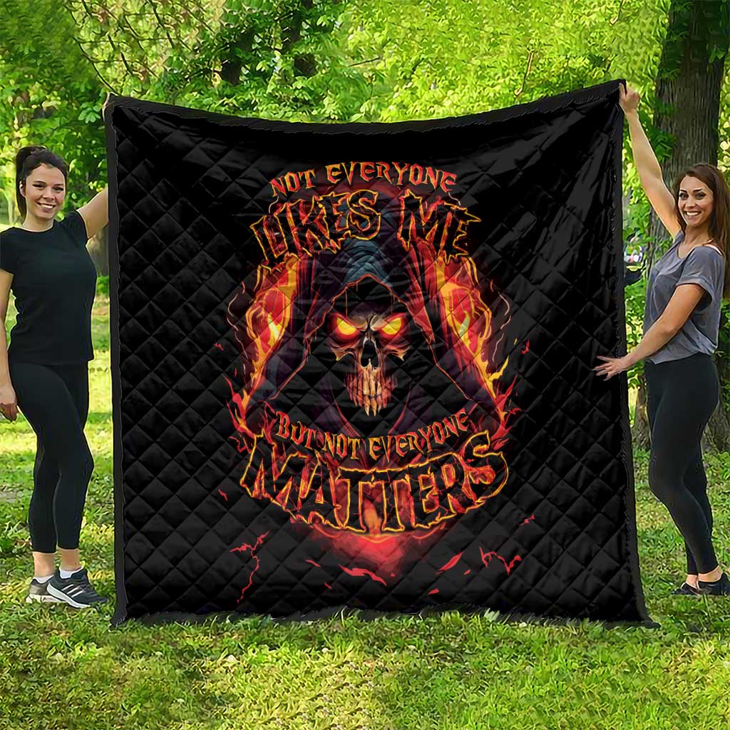 Not Everyone Likes Me Skull Reaper Quilt - Wonder Print Shop