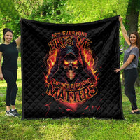 Not Everyone Likes Me Skull Reaper Quilt - Wonder Print Shop