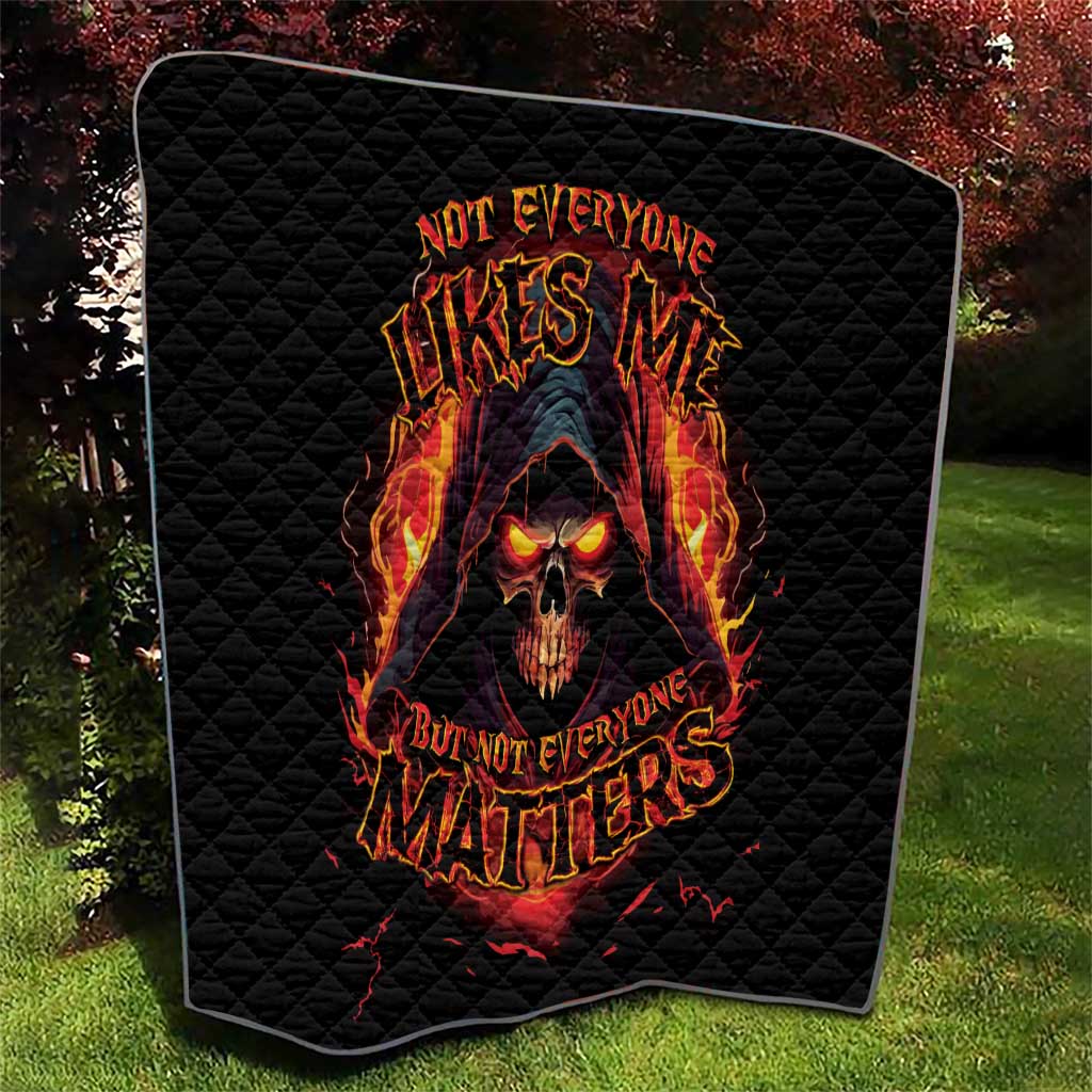 Not Everyone Likes Me Skull Reaper Quilt - Wonder Print Shop