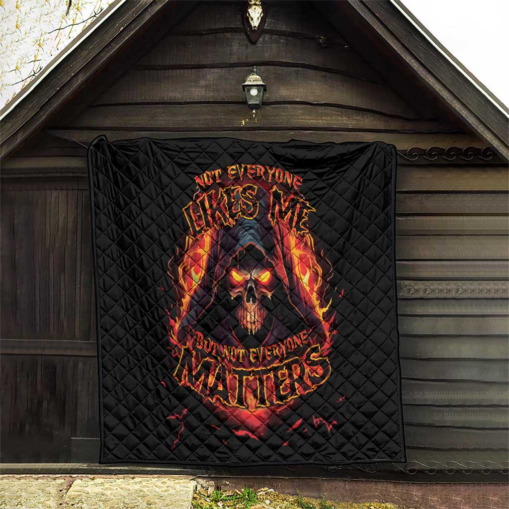 Not Everyone Likes Me Skull Reaper Quilt - Wonder Print Shop