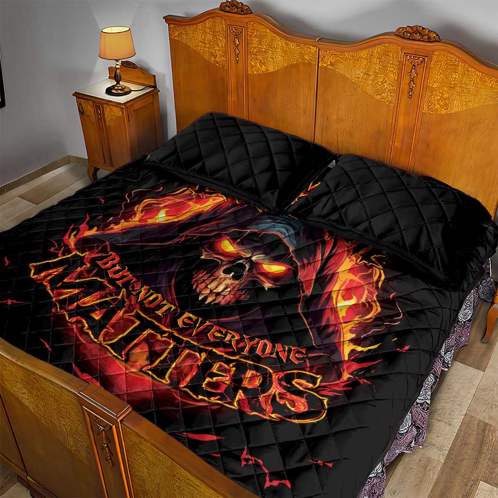 Not Everyone Likes Me Skull Reaper Quilt Bed Set - Wonder Print Shop