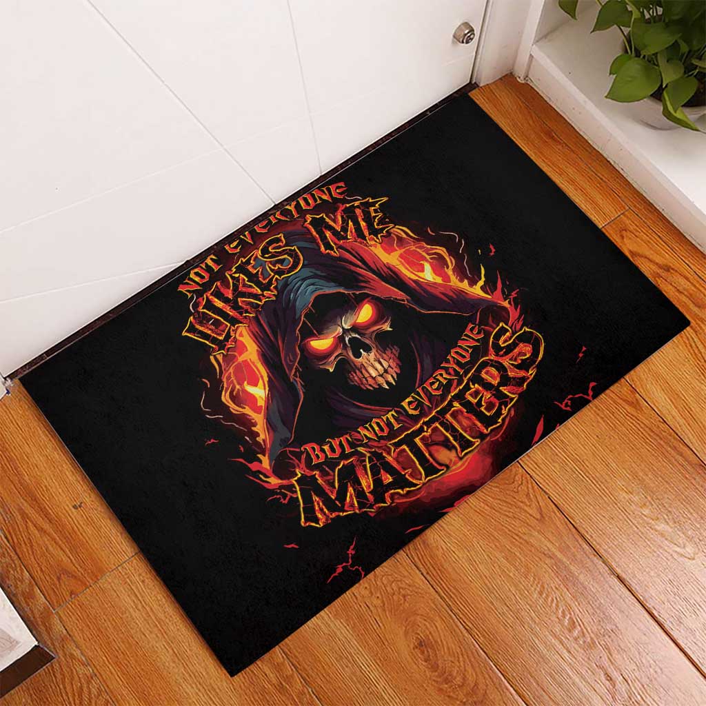 Not Everyone Likes Me Skull Reaper Rubber Doormat - Wonder Print Shop