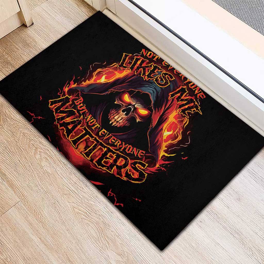Not Everyone Likes Me Skull Reaper Rubber Doormat - Wonder Print Shop