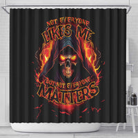 Not Everyone Likes Me Skull Reaper Shower Curtain
