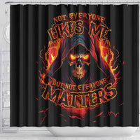 Not Everyone Likes Me Skull Reaper Shower Curtain