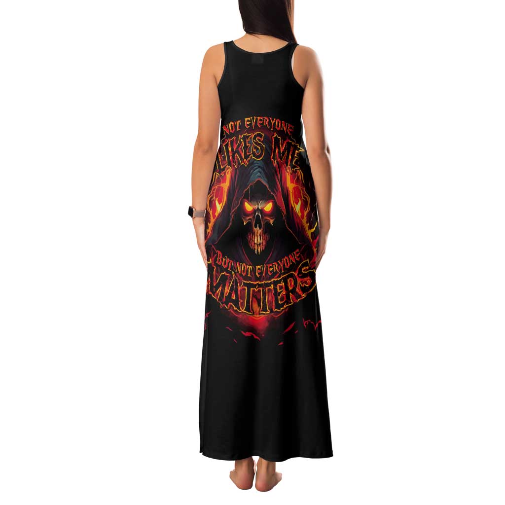 Not Everyone Likes Me Skull Reaper Tank Maxi Dress - Wonder Print Shop