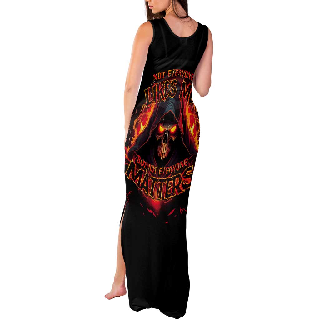 Not Everyone Likes Me Skull Reaper Tank Maxi Dress - Wonder Print Shop