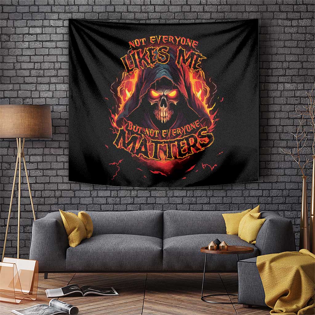 Not Everyone Likes Me Skull Reaper Tapestry - Wonder Print Shop