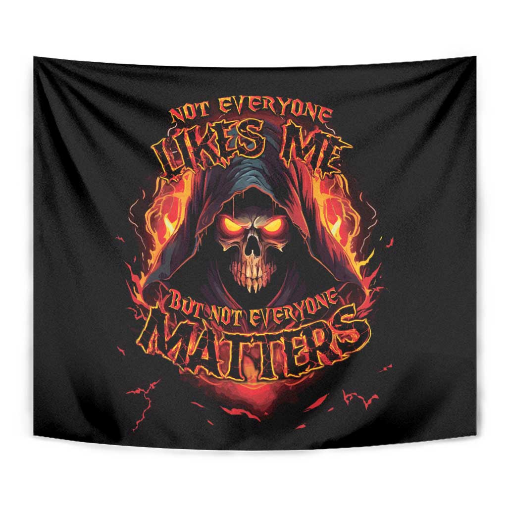 Not Everyone Likes Me Skull Reaper Tapestry - Wonder Print Shop