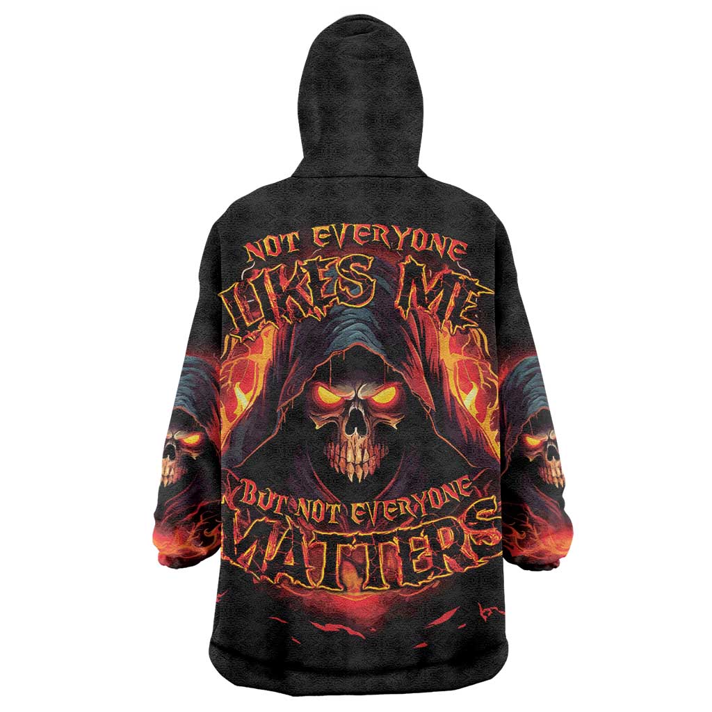 Not Everyone Likes Me Skull Reaper Wearable Blanket Hoodie - Wonder Print Shop