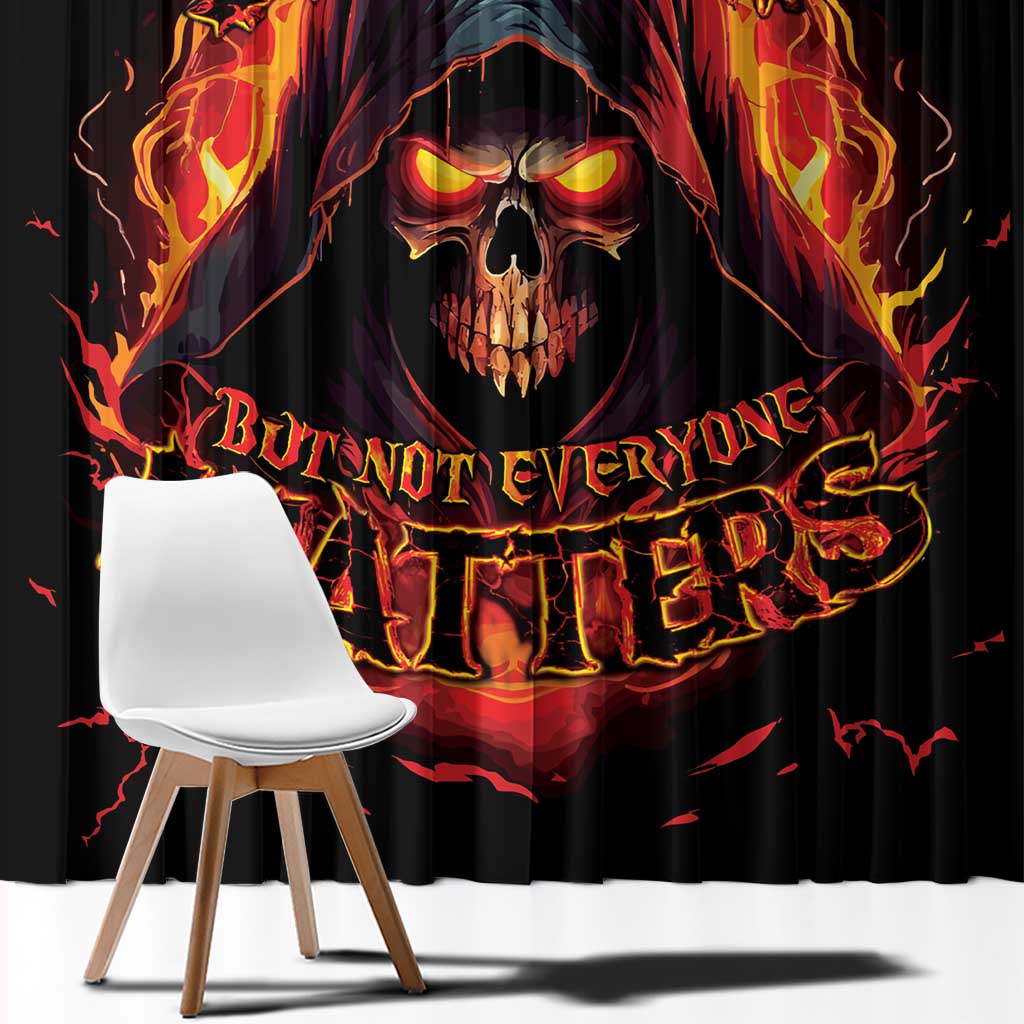 Not Everyone Likes Me Skull Reaper Window Curtain - Wonder Print Shop