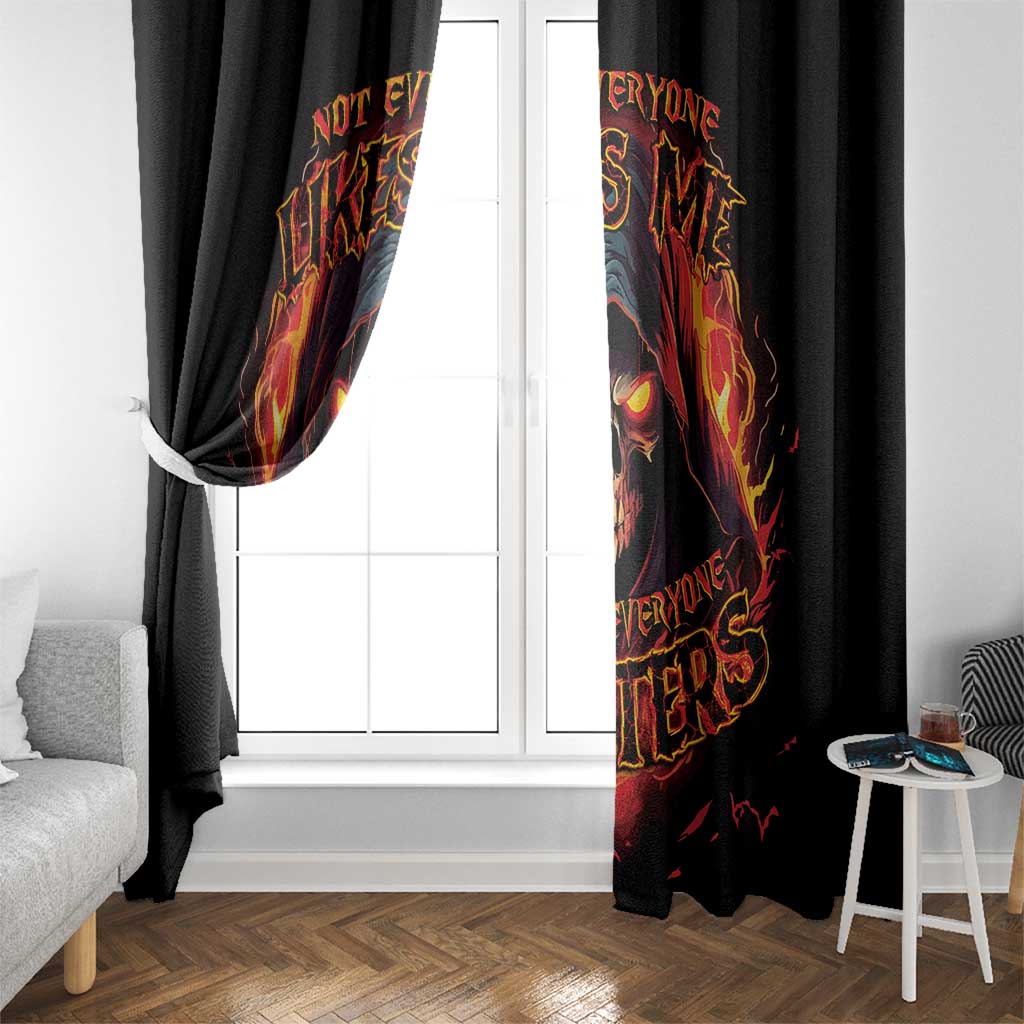 Not Everyone Likes Me Skull Reaper Window Curtain - Wonder Print Shop