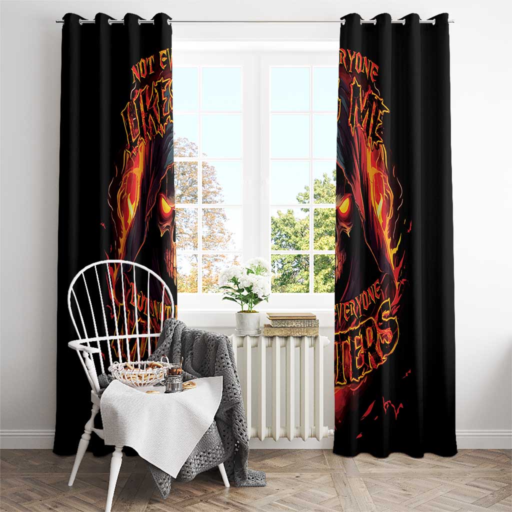 Not Everyone Likes Me Skull Reaper Window Curtain - Wonder Print Shop