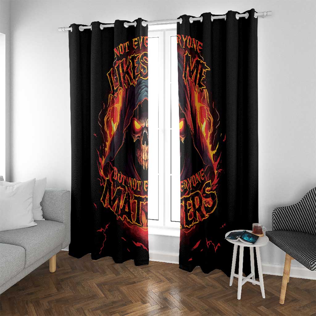 Not Everyone Likes Me Skull Reaper Window Curtain - Wonder Print Shop