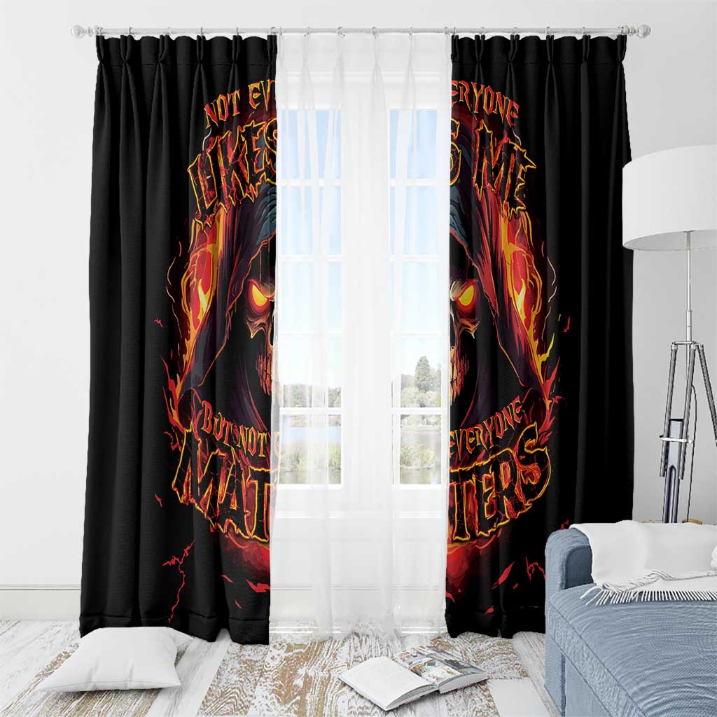 Not Everyone Likes Me Skull Reaper Window Curtain - Wonder Print Shop