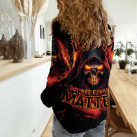 Not Everyone Likes Me Skull Reaper Women Casual Shirt - Wonder Print Shop