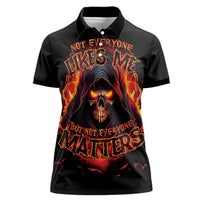 Not Everyone Likes Me Skull Reaper Women Polo Shirt - Wonder Print Shop