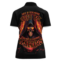 Not Everyone Likes Me Skull Reaper Women Polo Shirt - Wonder Print Shop