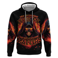 Not Everyone Likes Me Skull Reaper Zip Hoodie - Wonder Print Shop