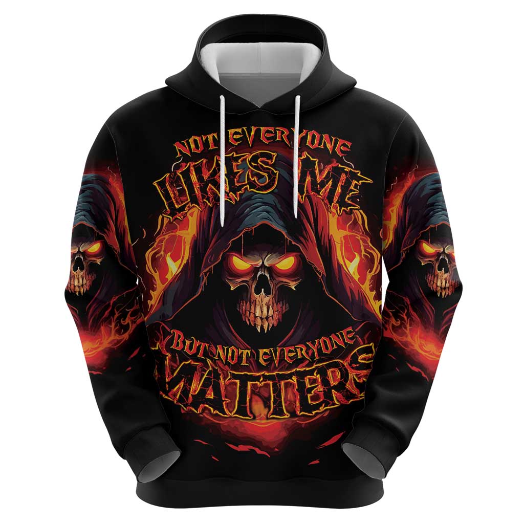 Not Everyone Likes Me Skull Reaper Zip Hoodie - Wonder Print Shop