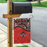 Canada Day Garden Flag Haida Maple Leaf Style Tattoo Red