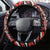 Canada Day Steering Wheel Cover Haida Maple Leaf Style Tattoo Red - Wonder Print Shop