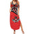 Canada Day Summer Maxi Dress Haida Maple Leaf Style Tattoo Red - Wonder Print Shop