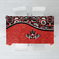Canada Day Tablecloth Haida Maple Leaf Style Tattoo Red - Wonder Print Shop