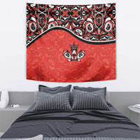 Canada Day Tapestry Haida Maple Leaf Style Tattoo Red - Wonder Print Shop