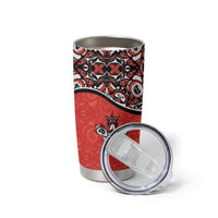 Canada Day Tumbler Cup Haida Maple Leaf Style Tattoo Red