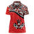 Canada Day Women Polo Shirt Haida Maple Leaf Style Tattoo Red - Wonder Print Shop