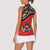 Canada Day Women Sleeveless Polo Shirt Haida Maple Leaf Style Tattoo Red - Wonder Print Shop
