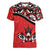 Canada Day Women V-Neck T-Shirt Haida Maple Leaf Style Tattoo Red - Wonder Print Shop