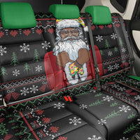 Santa Claus With African Traditional Costume Back Car Seat Cover Christmas - Wonder Print Shop