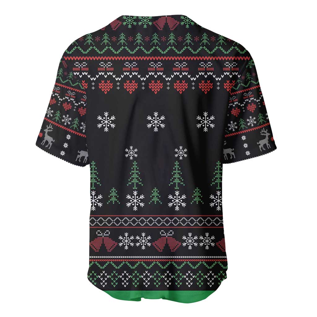 Santa Claus With African Traditional Costume Baseball Jersey Christmas - Wonder Print Shop