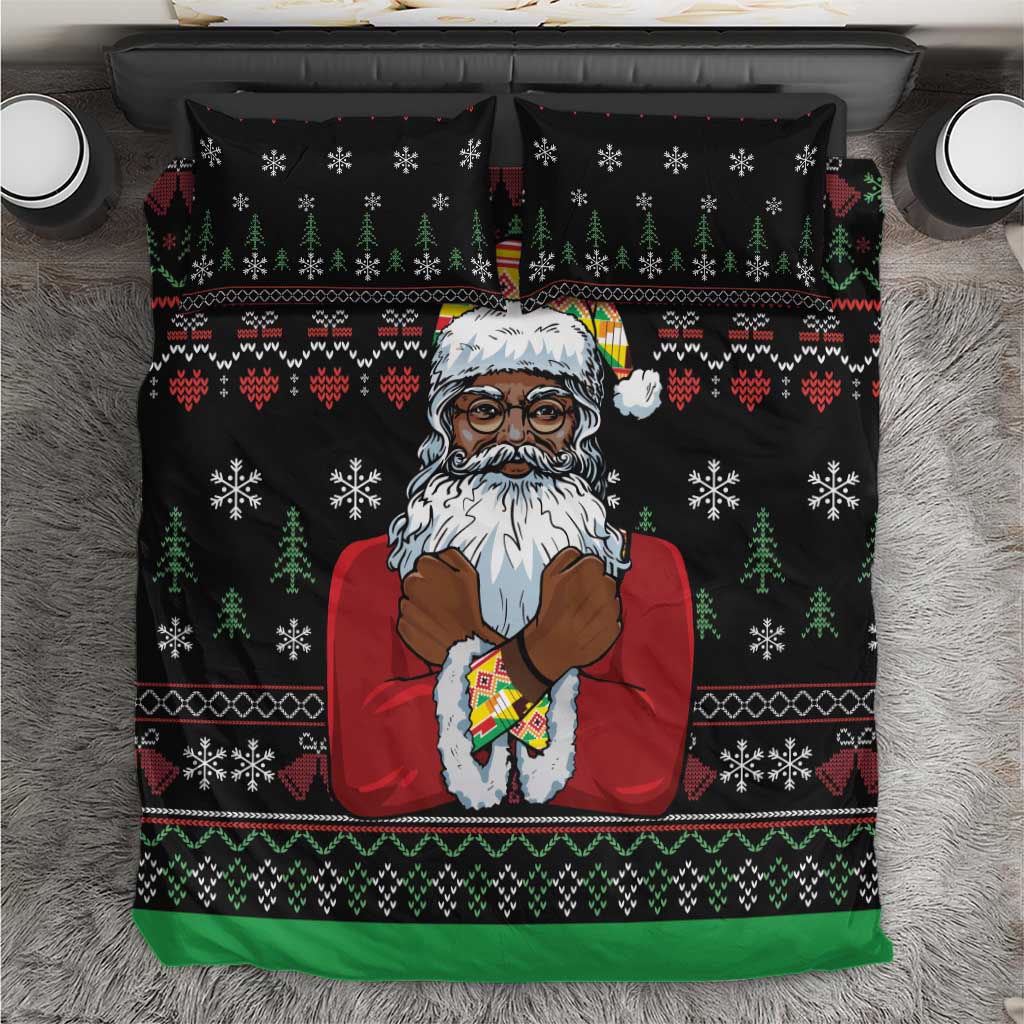 Santa Claus With African Traditional Costume Bedding Set Christmas - Wonder Print Shop