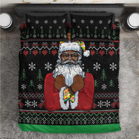 Santa Claus With African Traditional Costume Bedding Set Christmas - Wonder Print Shop