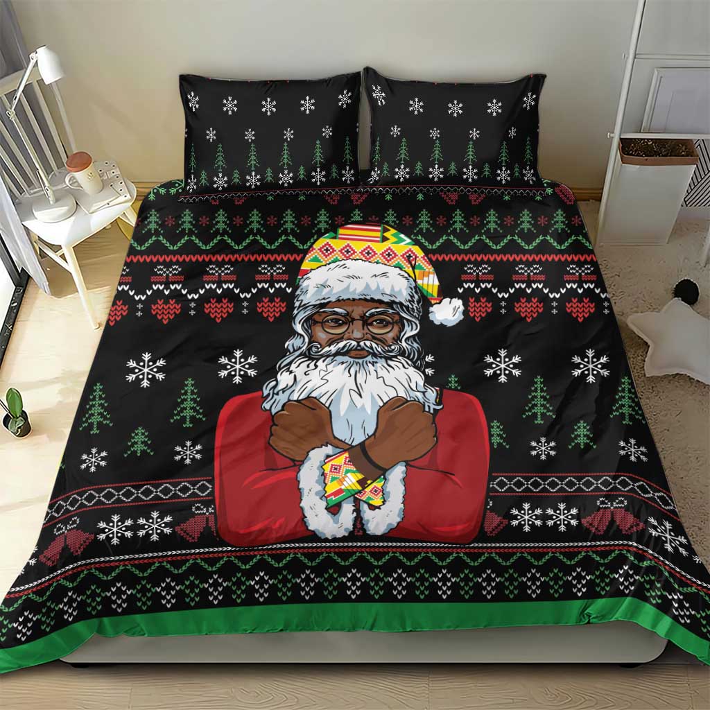 Santa Claus With African Traditional Costume Bedding Set Christmas - Wonder Print Shop