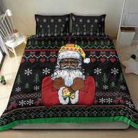 Santa Claus With African Traditional Costume Bedding Set Christmas - Wonder Print Shop