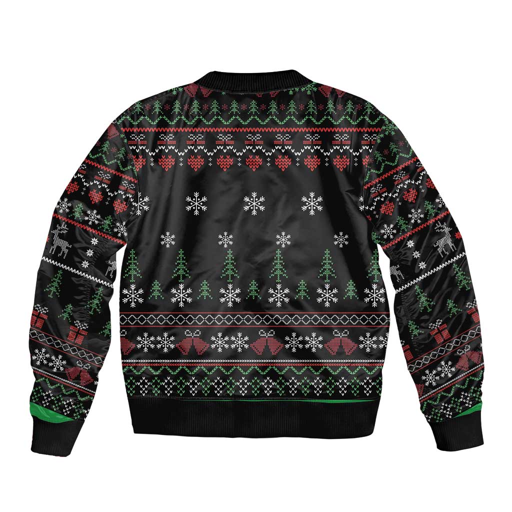 Santa Claus With African Traditional Costume Bomber Jacket Christmas - Wonder Print Shop