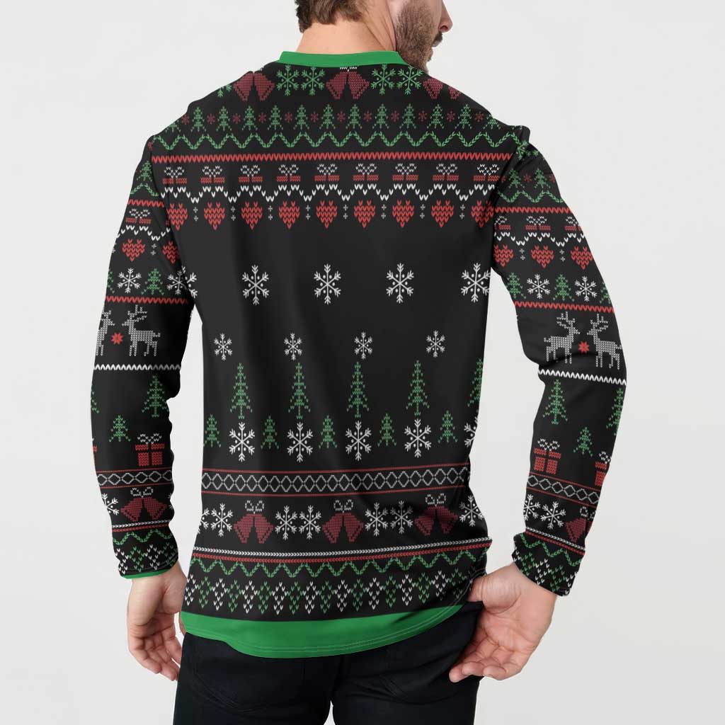 Santa Claus With African Traditional Costume Button Sweatshirt Christmas - Wonder Print Shop