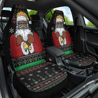 Santa Claus With African Traditional Costume Car Seat Cover Christmas - Wonder Print Shop